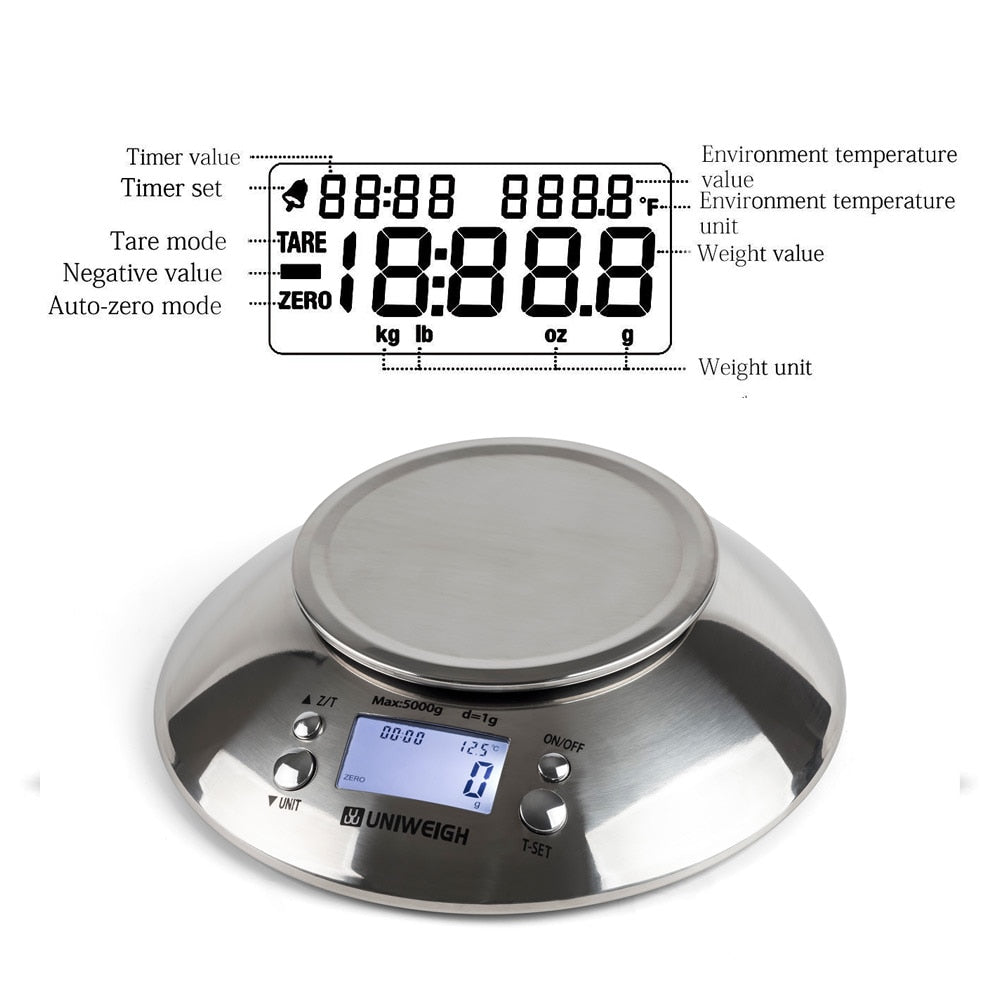Kitchen 11lb/5kg Food Scale with Removable Bowl Room