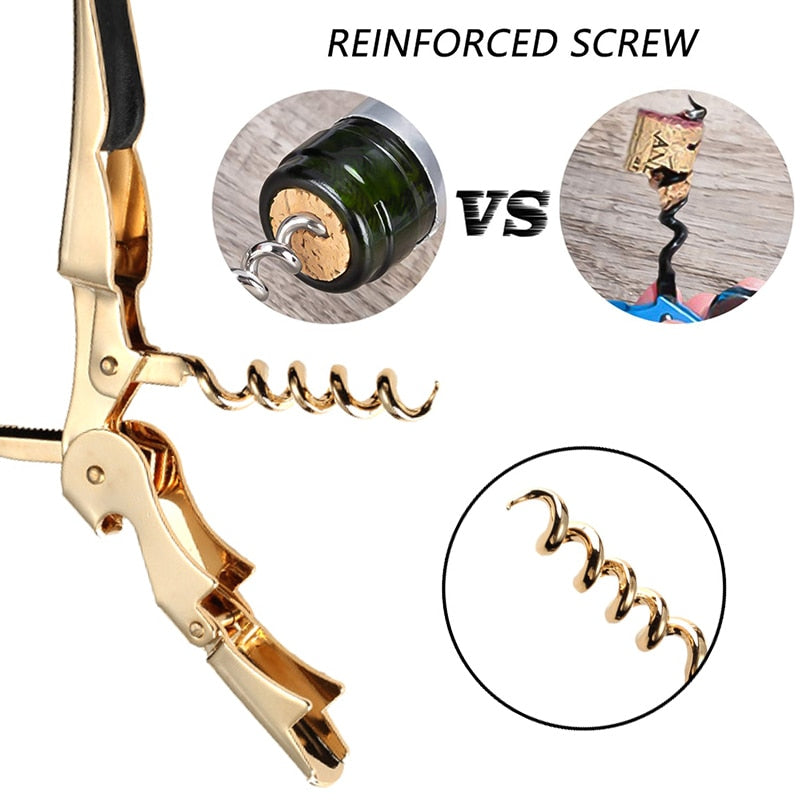 Gold Plated Corkscrew Bottle Opener