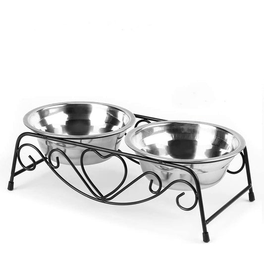 Double Dog Bowls with Stand