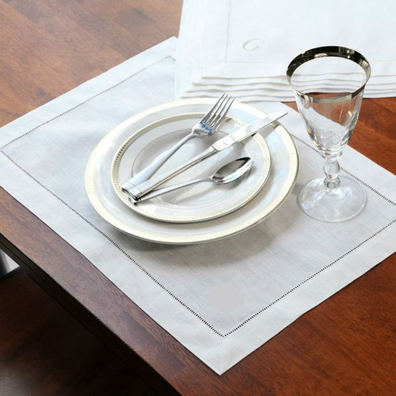 White & Beige Napkins - 12pcs