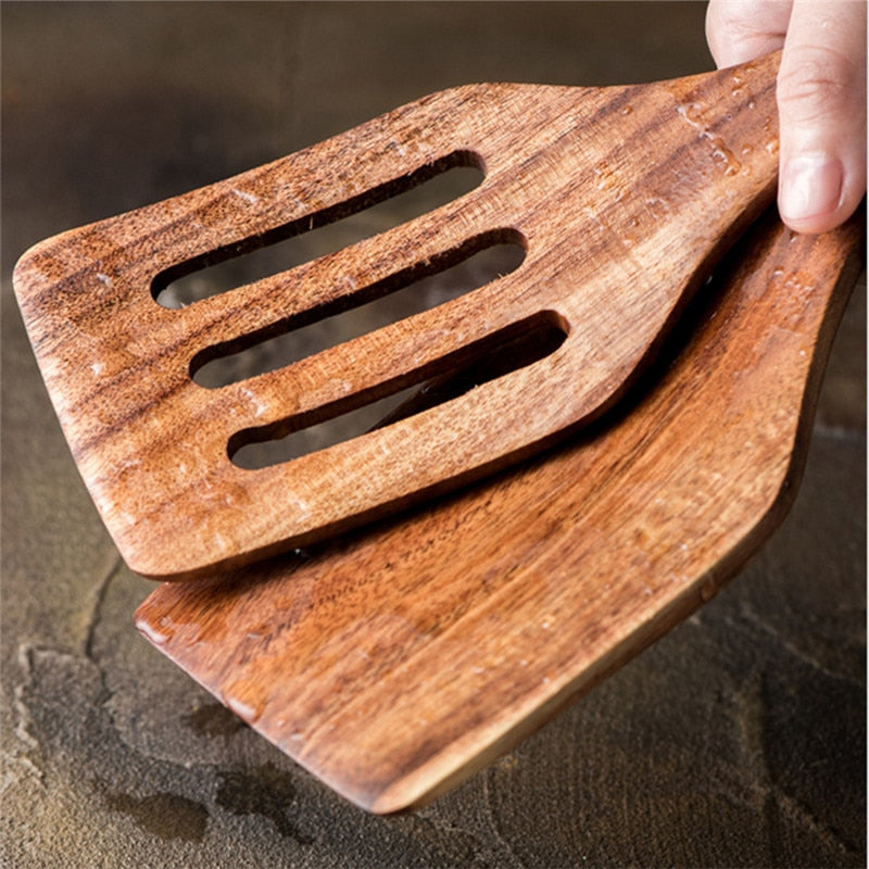 Teak Natural Wooden Tableware Spatulas