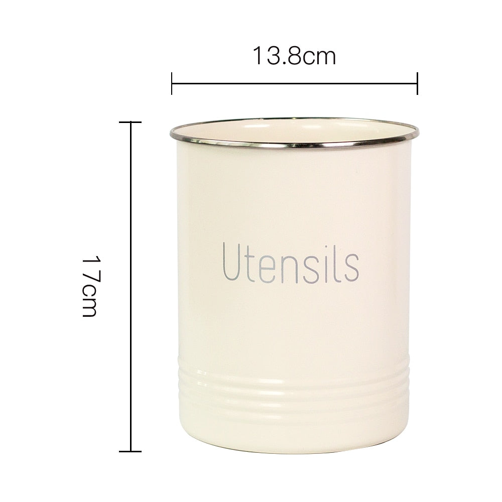 Round Utensil Container