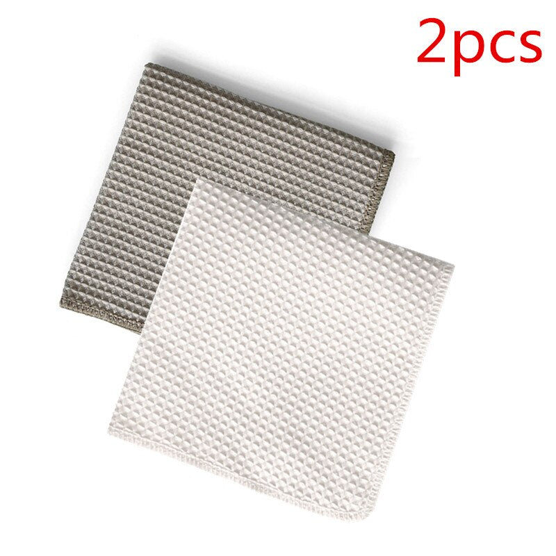 2pcs Absorbent Microfiber Cleaning Cloth Towel