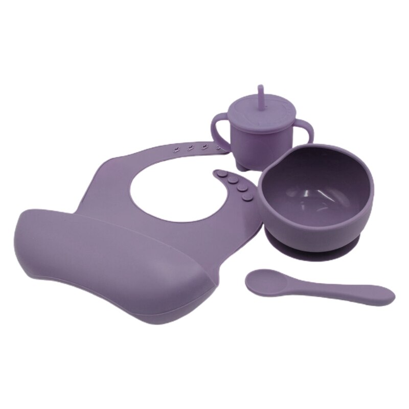 4pcs/Set BPA Free Baby Silicone Tableware