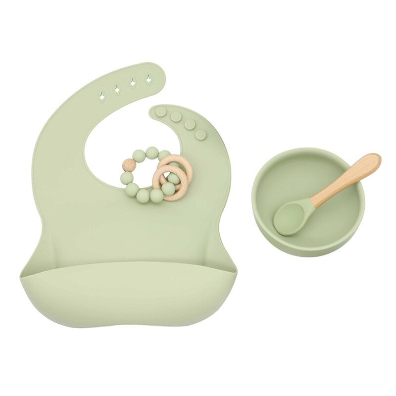 4pcs/Set BPA Free Baby Silicone Tableware