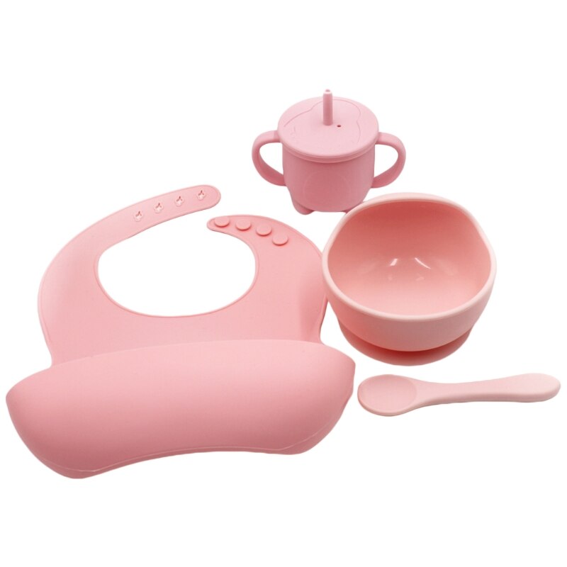 4pcs/Set BPA Free Baby Silicone Tableware