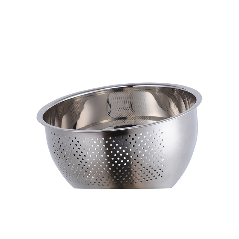 Stainless Steel Drain Washing Basket Bowl