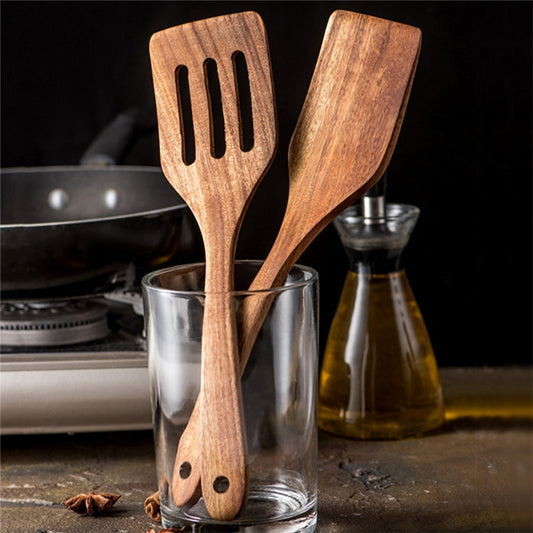 Teak Natural Wooden Tableware Spatulas